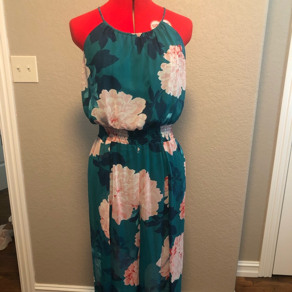 One piece floral jumpsuit